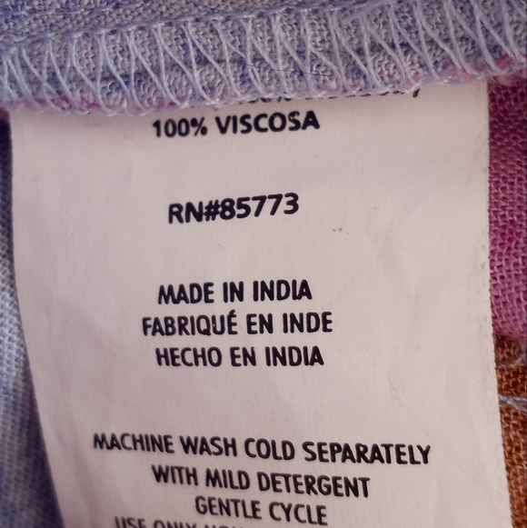 O'Neill Marlo Beige Icy Blue Pastel Pink Flowy Silky Halter Coastal Wrap Dress - Picture 12 of 12